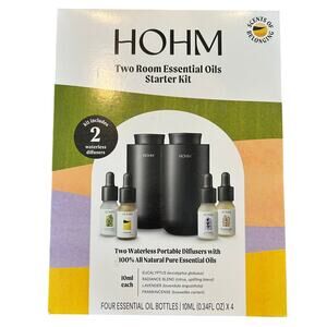 LAST ONE!!! Hohm Essential Oils Starter Kit x2 Diffusers x 4 10ML Oil Samples